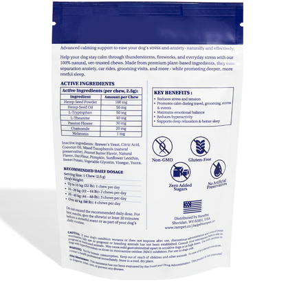 Natural Calming Treats for Dogs - Daily Anxiety & Stress Relief