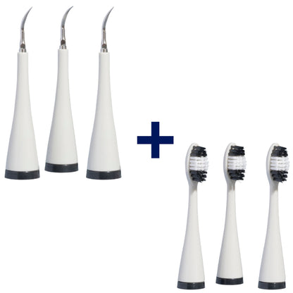 3 Scaler Heads + 3 Toothbrush Heads